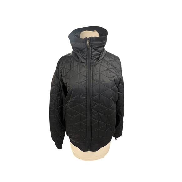 Under Armour Jacket Womens Medium Black Coldgear Reactor Puffer Quilted Coat - Picture 1 of 6